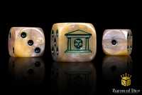 Juego de Dados de Hueso Pulido Personalizable, Dados de Madera Grabados con Piedras Preciosas Naturales Vikingas Talladas a Mano con Estilos de Ángeles y Amor