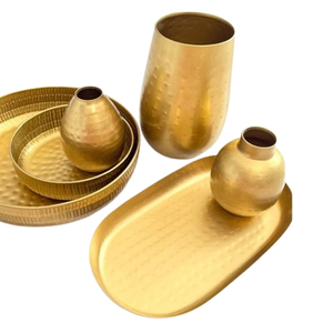 Pares de 4 floreros de hierro costero, diseño de forma redonda chapado en oro rosa, calidad fabulosa para jarrón para el hogar - Product Image 2