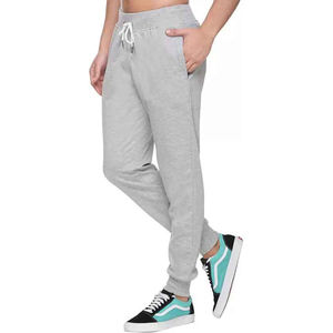 Pantalones de deporte ligeros de algodón para hombre Pantalones de chándal de lona para gimnasio Fitness - Product Image 1