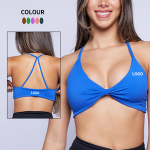 wholesale Custom Four-Way Stretch Yoga Bras Fitness Active Wear Workout Clothing Backless Gym Yoga Top Women Scrunch Sports Bra - Product Image 6