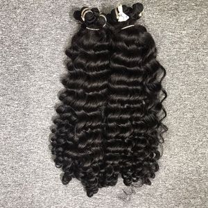 Extensiones de cabello virgen 100% de alta calidad, venta al por mayor, rizado Natural, gran Stock, Color claro, cabello crudo vietnamita, la mejor trama - Product Image 2