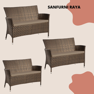 Banco de sofá de ratán impermeable de diseño moderno directo de fábrica al por mayor con cojín suave para muebles de sala de estar de interior y exterior - Product Image 6