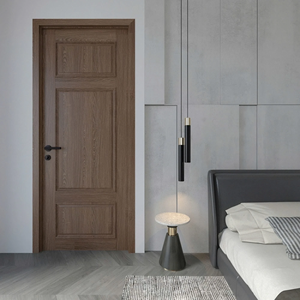 Puerta Residencial de Madera Sólida Precolgada, Diseño Moderno y Liso, Acabado Granulado Radioactivo, Insonorizada, para Sala de Estar o Apartamento - Product Image 3