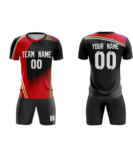 Venta al por mayor de ropa deportiva de alta calidad Genérico Kits de fútbol Sublimación Club Team Adult Jersey con corto con nombre de jugador personalizado - Product Image 5
