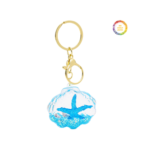 พวงกุญแจเปลือกหอยทำมือ เปลือกหอยทะเลธรรมชาติ ของตกแต่งพวงกุญแจ - Product Image 4