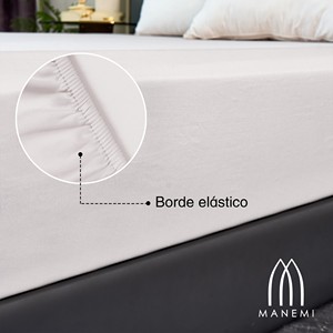 Drap-housse 100% coton, 200 fils, doux et lavable en machine, tissu naturel, literie - Product Image 4