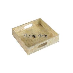 Plateau à chocolats en bois de conception nouvelle, plateau de service rectangulaire fait à la main pour aliments, à prix abordable - Product Image 5