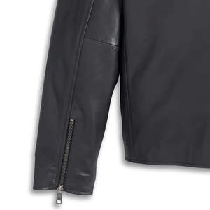 Chaqueta de Cuero de Primera Calidad con Cuello Alto de Lona 100% Cuero Original - Chaqueta de Invierno Unisex - Product Image 3