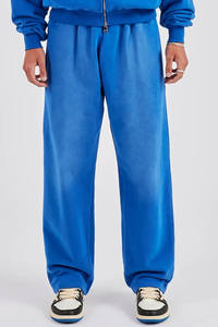 Sweat à capuche zippé personnalisé et jambe large en coton éponge doux épais deux pièces survêtement pour hommes Streetwear hommes survêtements - Product Image 6