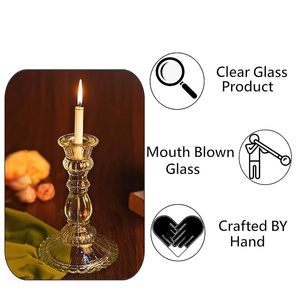 European Luxury <b>Dinner</b> Wedding Decorations Crystal Table Candlestick Glass <b>Candle</b> Holder for Home and Christmas Decorations - Product Image 2