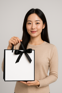 Beaux sacs de carton ivoire biodégradables avec logo personnalisé emballage blanc de luxe chaussures vêtements artisanat ruban d'impression numérique offset - Product Image 2