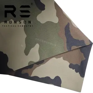 TC Polyester / Cotton Fabric Tactical Uniforms French Europe Camouflage Fabric Tactical Customized Woven Printed Grade 4
