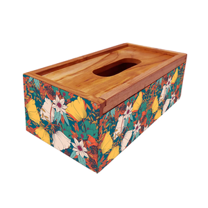 Boîte à mouchoirs en bois imprimé artisanat fait à la main dîner Table décoration article boîte à mouchoirs vente personnalisée - Product Image 1