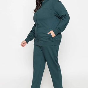 Ensemble de survêtement pour femmes, streetwear, jogging, 100% coton, séchage rapide, taille élastique, personnalisable OEM ODM, vente en gros, ensemble tendance - Product Image 6