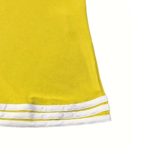Robe de cheerleading jaune et blanche avec imprimé « Cheers » sur la jupe avant, uniforme adulte, uniformes de cheerleading d'équipe personnalisés avec des designs modernes - Product Image 2