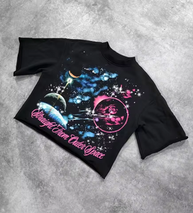 Camisetas DTG con Logotipo Personalizado OEM, Camisetas de Algodón 100% Pesado para Hombre, Camiseta Cuadrada con Estampado para Hombre - Product Image 5