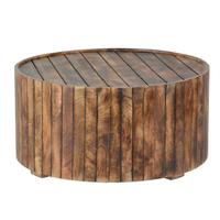 Table à manger en bois de forme ronde fabriquée à la main à bas prix avec finition naturelle pour salon et salle à manger d'Inde