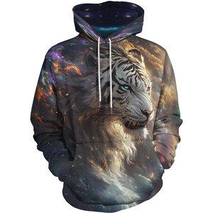 Sweat-shirts imprimés pour hommes, fabrication directe d'usine, marque privée, design personnalisé, motif uni, prêt pour l'hiver, décontracté, confortable, haute qualité - Product Image 4