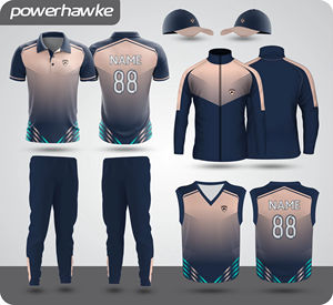 Uniforme de cricket Prohawke au look élégant Ensemble complet T-shirt style col manches courtes avec pantalon de survêtement pour garçons - Product Image 1