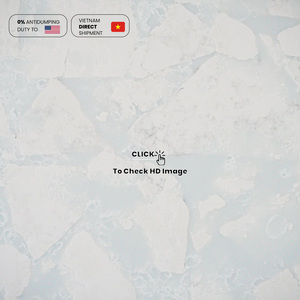 Table à manger en pierre de quartz Look d'onyx authentique Projet résident antimicrobien bleu de luxe Table à manger en quartz - Product Image 5