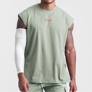 Camiseta Deportiva de Verano para Hombre, Transpirable, de Malla, con Parches, Talla Grande, para Entrenamiento, Gimnasio, Fitness, Chaleco Deportivo Sólido - Product Image 3