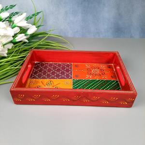 Plateau de service en bois émaillé de haute qualité pour la cuisine, la table à manger, l'utilisation alimentaire - Product Image 2