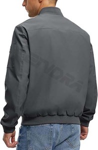 Custom <b>Men's</b> Lightweight 100% Polyester <b>Summer</b> Sport Outdoor <b>Jacket</b> Windproof Waterproof Zipper Design Stand Collar for Jogging - Product Image 3
