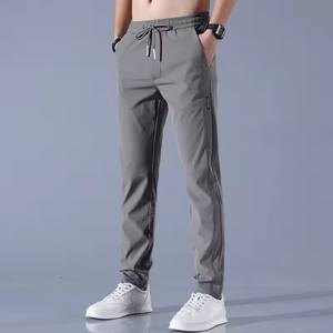 2024 pantalones casuales para hombres estilo único lona transpirable ligero elástico cintura cierre medio cintura tipo Mejor Precio venta en línea - Product Image 2