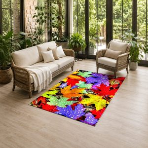 RUGS DEPOT LXDP-0544 Wholesale Red Burgundy Marble Effect Digital Printed Machine Washable Chenille Area Rug Non <b>Slip</b> - Product Image 6