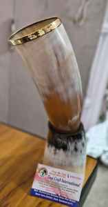 Soporte para Taza Vikingo de Cuerno, Alta Calidad, Ecológico, Pulido, Taza de Beber de Cuerno de Vaca Orgánico, Estilo Animal, Forma Natural, Regalo Empresarial - Product Image 4