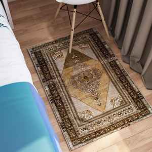 Tapis turc à motifs bruns : tapis imprimé de style ethnique anatolien, tapis fin non tissé - Product Image 4