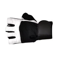 Gants de musculation à demi-doigts en cuir pour la gym et le fitness, avec sangle de poignet réglable, unisexe