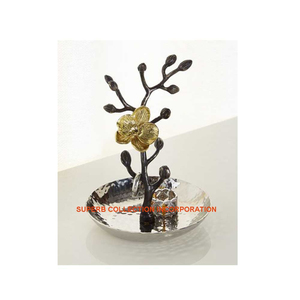 Bol de service de luxe en laiton doré et métal de qualité Centre de table Article décoratif Accent de décoration pour les hôtels et les restaurants - Product Image 2