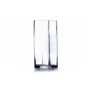 VBV0308 <b>Square</b> Glass Block <b>Vase</b> 3 X 8 Handblown Crystal Modern & Classic Minimalist Design for Home Decor Tabletop Flower <b>Vase</b> - Product Image 1