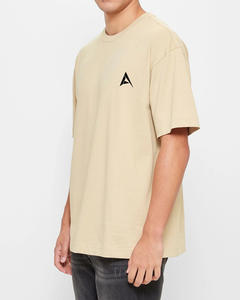 Popular 100% algodón de gran tamaño media manga cuello redondo Camiseta para hombres con logotipo personalizado bordado e impresión Digital - Product Image 3