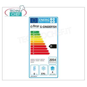 Equipo de Refrigeración Comercial Forcar 507 Lt para Pescado Fresco, Temperatura Estática -5/+2C Clase D Modelo G-GN600FISH - Product Image 1
