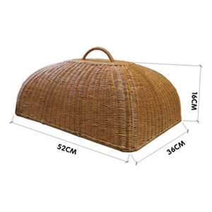 Venta al por mayor precio barato cubierta de alimentos de ratán natural tamaño personalizado para mesa y artículos de Cocina Artículos de mimbre de mano de Vietnam - Product Image 3
