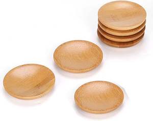 Mini Waterproof Wooden <b>Coasters</b> Square Saucer Shaped <b>Drink</b> <b>Coaster</b> Cup Tray | Rustic Bar & Home Decor Wholesale OEM - Product Image 1