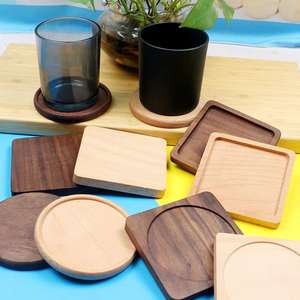 Elegant wooden <b>coaster</b> set made for modern home decor providing long lasting moisture and <b>heat</b> safety - Product Image 1