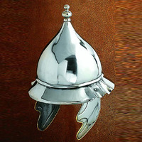 ELMO CELTIC STEEL Casque médiéval de film TV Réplique fabriquée à la main en acier doux incrusté d'émail 18 Gauge Armure Art à collectionner
