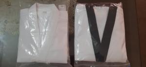 ชุดเทควันโดคอวีผ้าฝ้ายโพลีคอตตอน9ออนซ์ชุดสีขาวสำหรับนักเรียนศิลปะการต่อสู้สำหรับเด็กและผู้ใหญ่ขนาด8ออนซ์ - Product Image 2