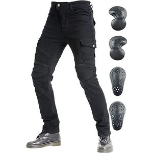 Durable Breathable High Quality D-Ride Moto Men's <b>Denim</b> Biker Jeans Lining Polyester/Cotton <b>Material</b> Plus Size OEM Low MOQ Price - Product Image 1