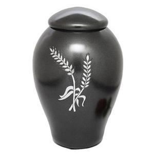 URNA DE CREMACIÓN DE ALUMINIO ADULTO ACABADO GRIS BRILLANTE URNA DE CREMACIÓN FUNERAL DE METAL PARA CENIZAS HUMANAS - Product Image 1