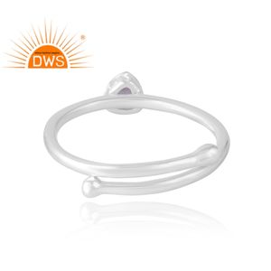 Anillo de piedras preciosas de amatista Rosa Natural de Plata de Ley 925 más vendido, joyería personalizada para mujer, regalo para ella - Product Image 3