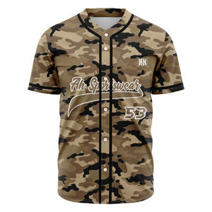 Conjunto de ropa deportiva de béisbol con estampado de camuflaje personalizado, camisa con botones transpirable, pantalones, uniformes, proceso de sublimación de calidad increíble - Product Image 3