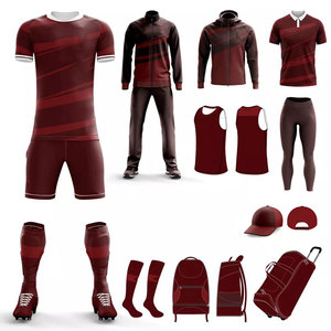 Custom Sublimation <b>Soccer</b> Uniform Set Men's V-Neck Jersey Pants Moisture Wicking Athletic Fit All Seasons Team Apparel OEM - Product Image 3