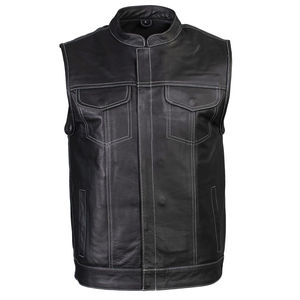 GUANTES City Nuevo precio al por mayor de calidad superior Super Rider Chaleco de cuero Chaleco de motocicleta Chaleco de cuero de motorista transpirable para hombres - Product Image 1