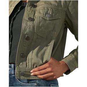 Nueva chaqueta vaquera lavada con hombros caídos azul claro de talla grande para mujer - Product Image 2