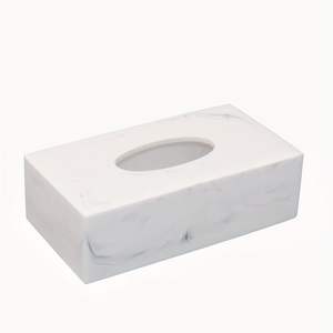 Caja de pañuelos de tamaño personalizado de diseño único, caja de pañuelos de color negro de mármol de primera calidad para accesorios de cocina - Product Image 4