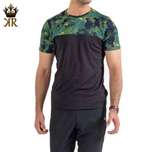 Meilleure vente de t-shirt décontracté pour homme séchage rapide couleur unie tissu tricoté de haute qualité bon pour un usage quotidien - Product Image 1